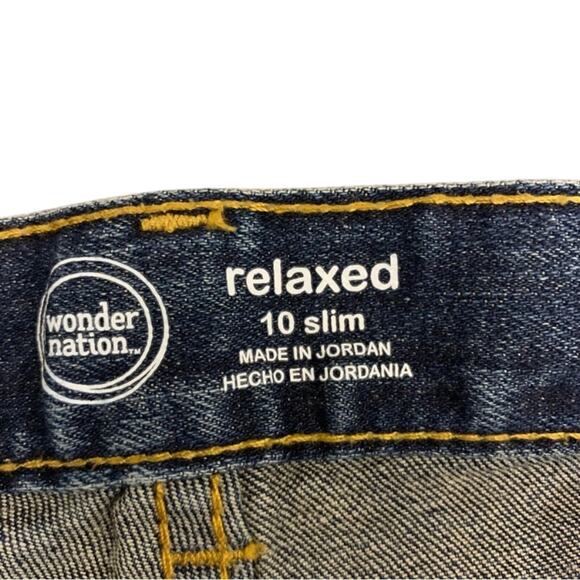 Wonder Nation Relaxed Fit Jeans 2 pairs medium was blue and charcoal - Picture 5 of 13